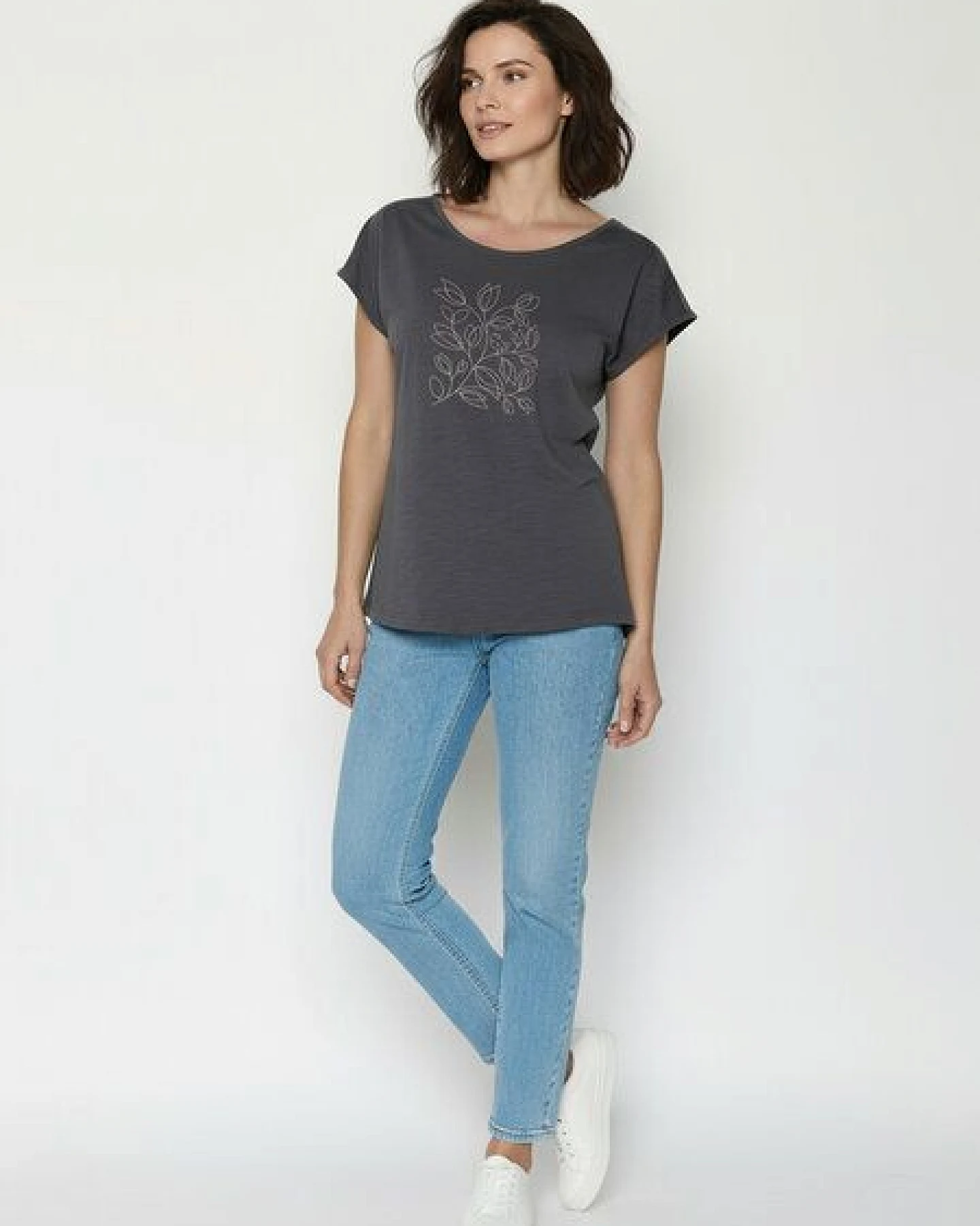 GREENBOMB Leafline Cool - Lässiges T-Shirt aus Bio-Baumwolle / hochwertiger Print / GOTS / Fair & Vegan – Ansicht 3