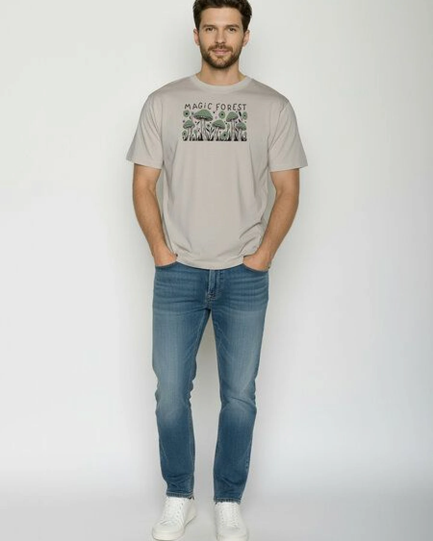 GREENBOMB Magic Forest Fusion - Lässiges Oversize-T-Shirt aus Bio-Baumwolle / hochwertiger Print / GOTS / Fair & Vegan – Ansicht 3