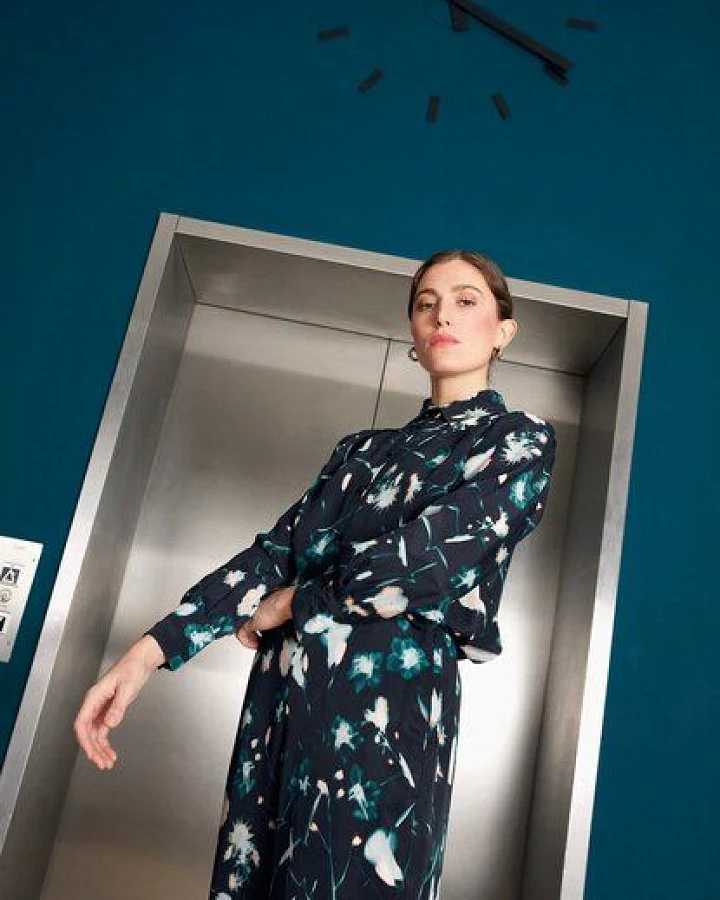 Givn Berlin Bluse GBKASIA aus Cupro (Bemberg) mit Puffärmeln