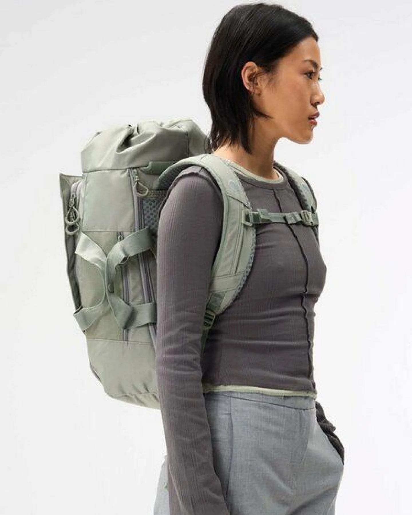 pinqponq Rucksack - Blok Medium - aus recyceltem Polyester – Ansicht 3