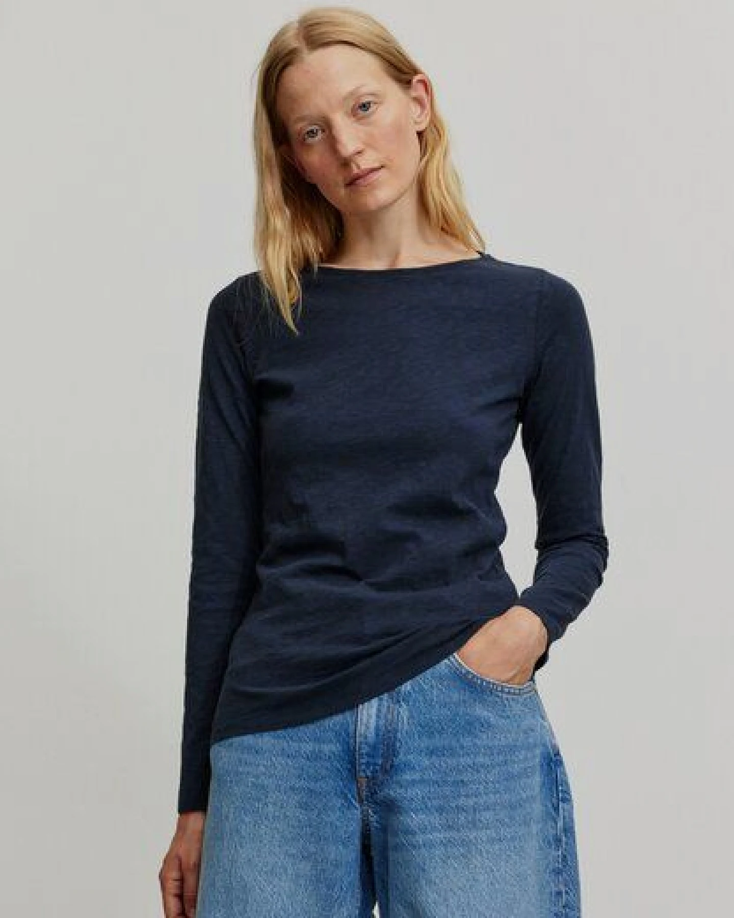 Damen Slub Longsleeve aus Bio-Baumwolle - IRIS - recolution – Ansicht 2