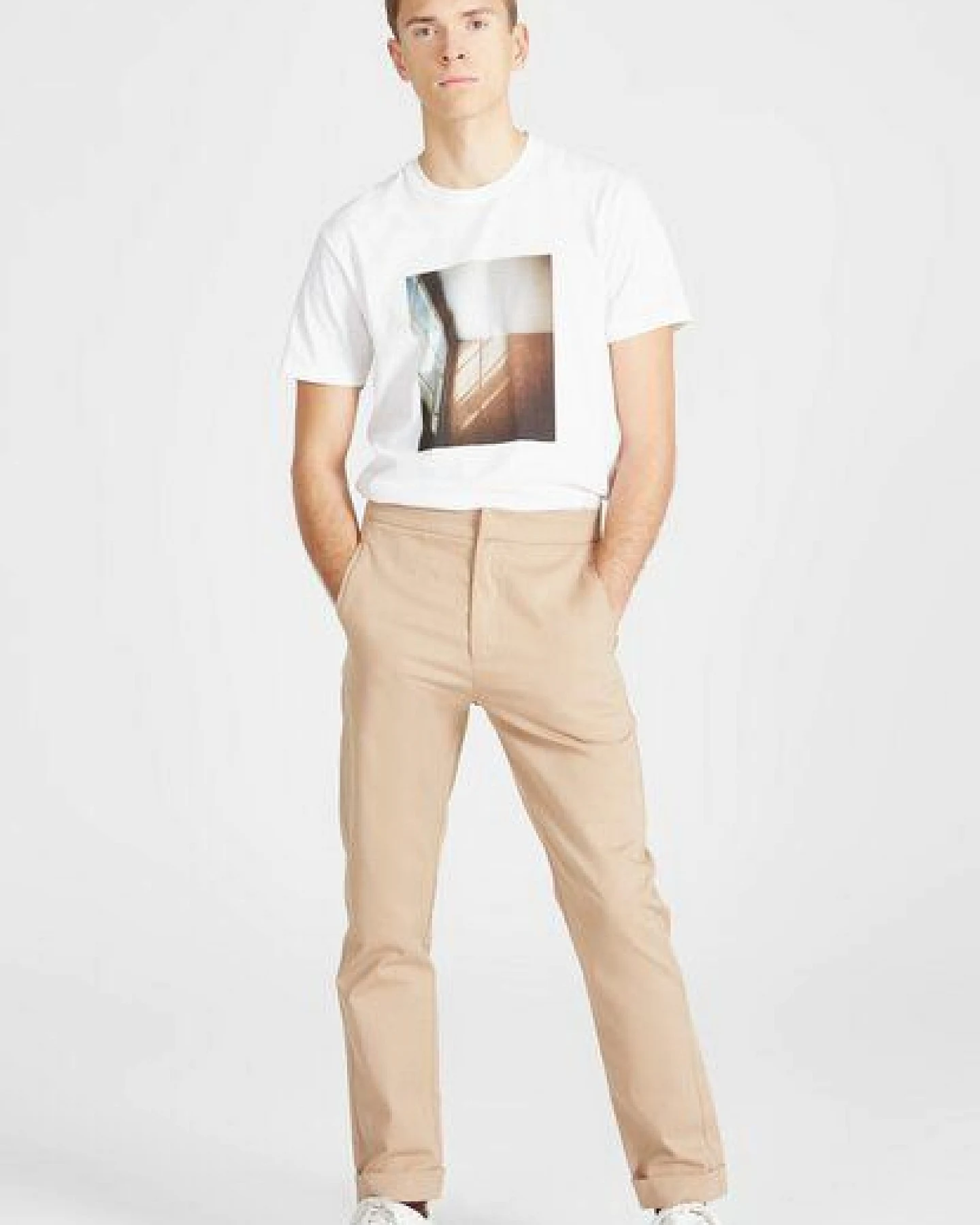 Givn Berlin Chino-Hose BRUNO aus Bio-Baumwolle - Light Brown – Ansicht 2
