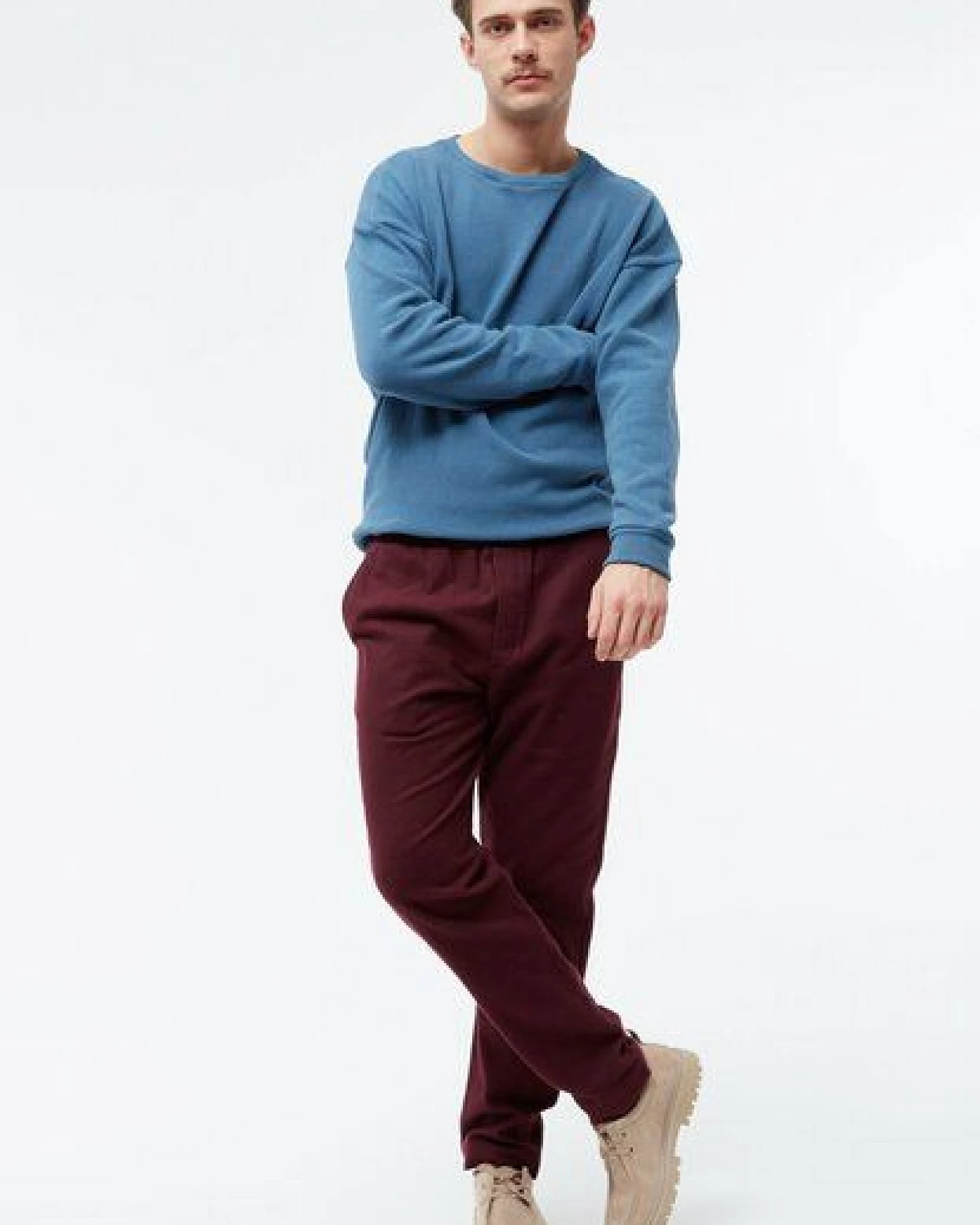 Givn Berlin Flanellhose GBERIC aus Bio-Baumwolle mit Gummibund – Ansicht 2