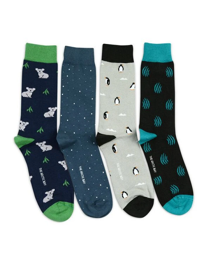 The Arctic Bay Baumwollsocken aus Bio-Baumwolle – Austral Edition (4er Set)