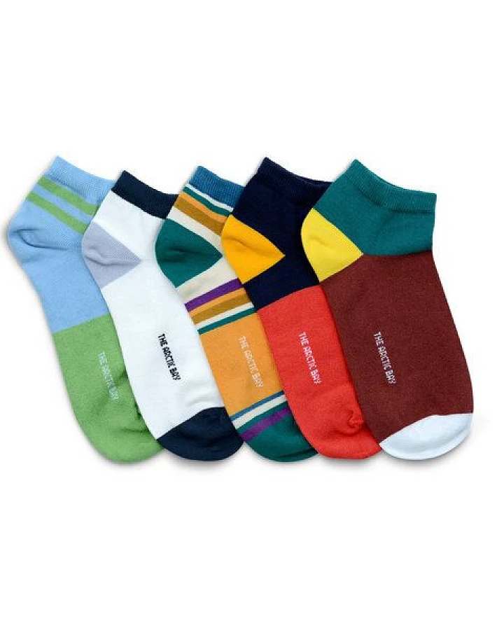 The Arctic Bay Bio-Baumwoll-Knöchelsocken 5er Pack – Brezza Edition – Nahtlos, Atmungsaktiv & Bequem – Nachhaltig in der EU gefertigt