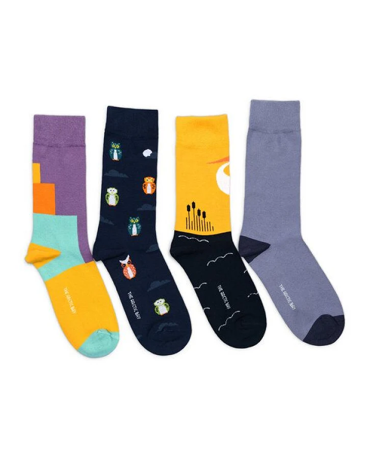 The Arctic Bay Bio-Baumwollsocken 4 Paar – Zora Edition – Doppelfadig, Weich & Bequem – Nachhaltig & Hergestellt in EU