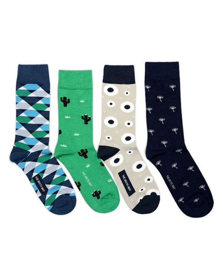 The Arctic Bay Socken 4er-Pack aus Bio-Baumwolle – Amazonas Edition – Doppelfadig, Nachhaltig & Fair Hergestellt
