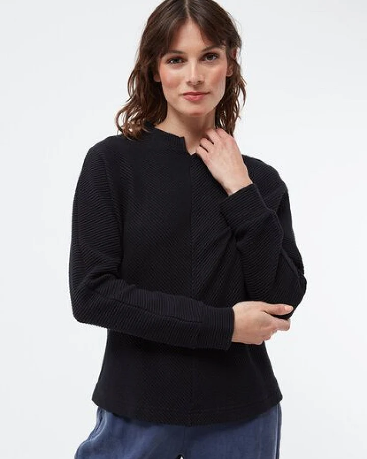 Givn Berlin Damen Sweater aus Bio-Baumwolle mit Ripp Optik "Wilma"