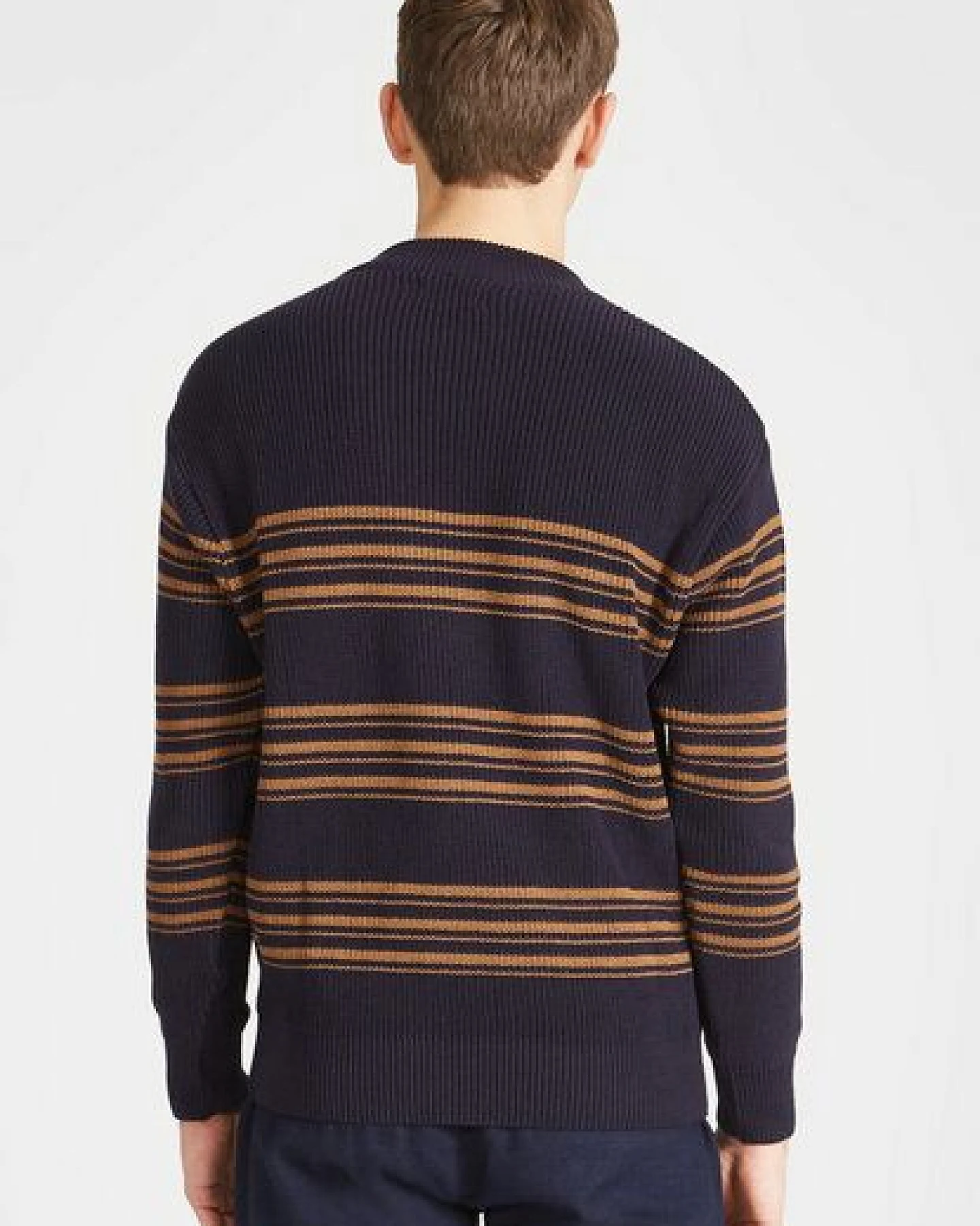 Givn Berlin Herren Strickpullover mit Streifen aus Bio-Baumwolle - KAY – Ansicht 3