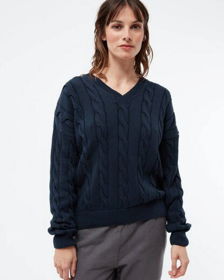 Givn Berlin Strickpullover GBRAMEA mit Zopfmuster aus Bio-Baumwolle