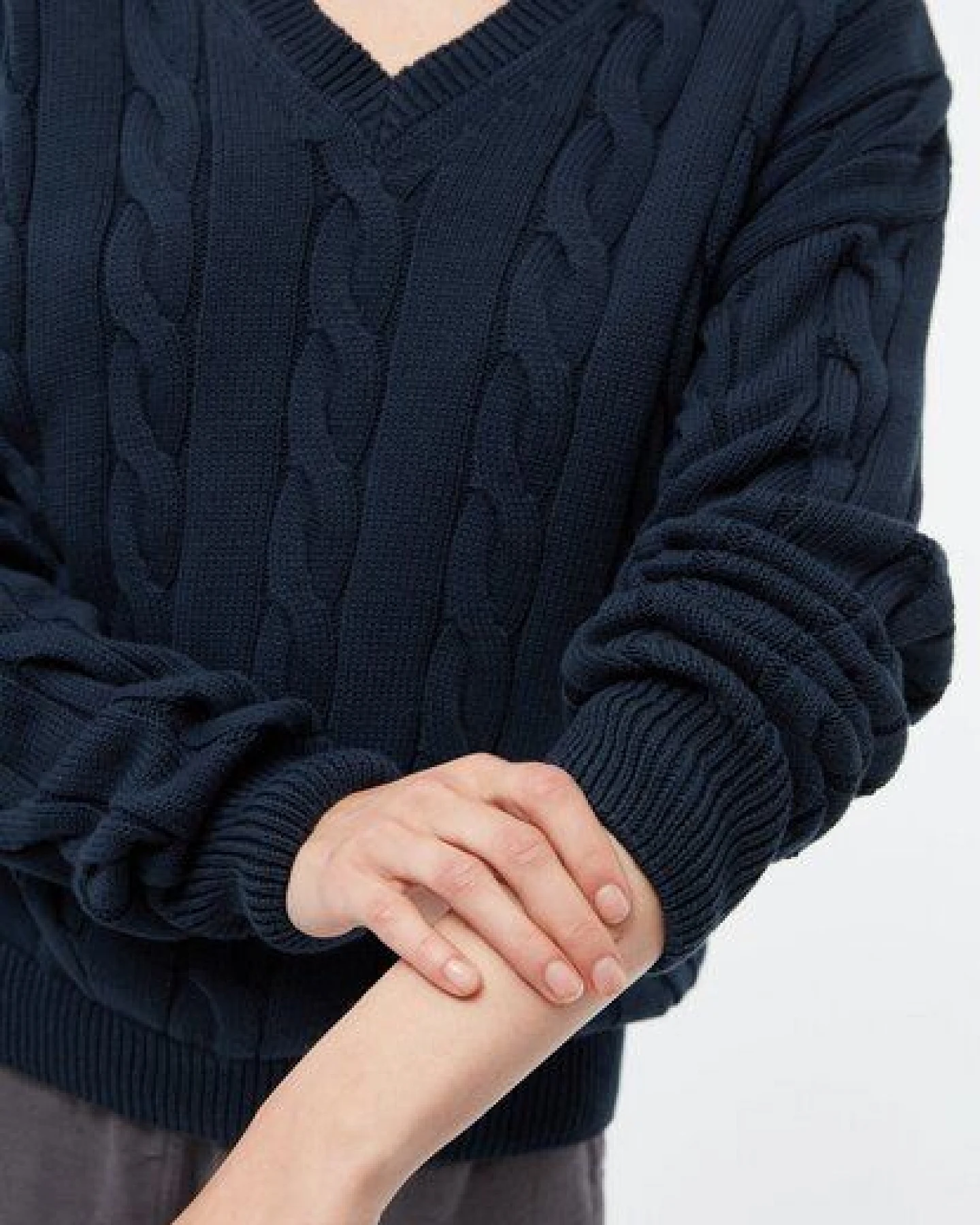 Givn Berlin Strickpullover GBRAMEA mit Zopfmuster aus Bio-Baumwolle – Ansicht 3