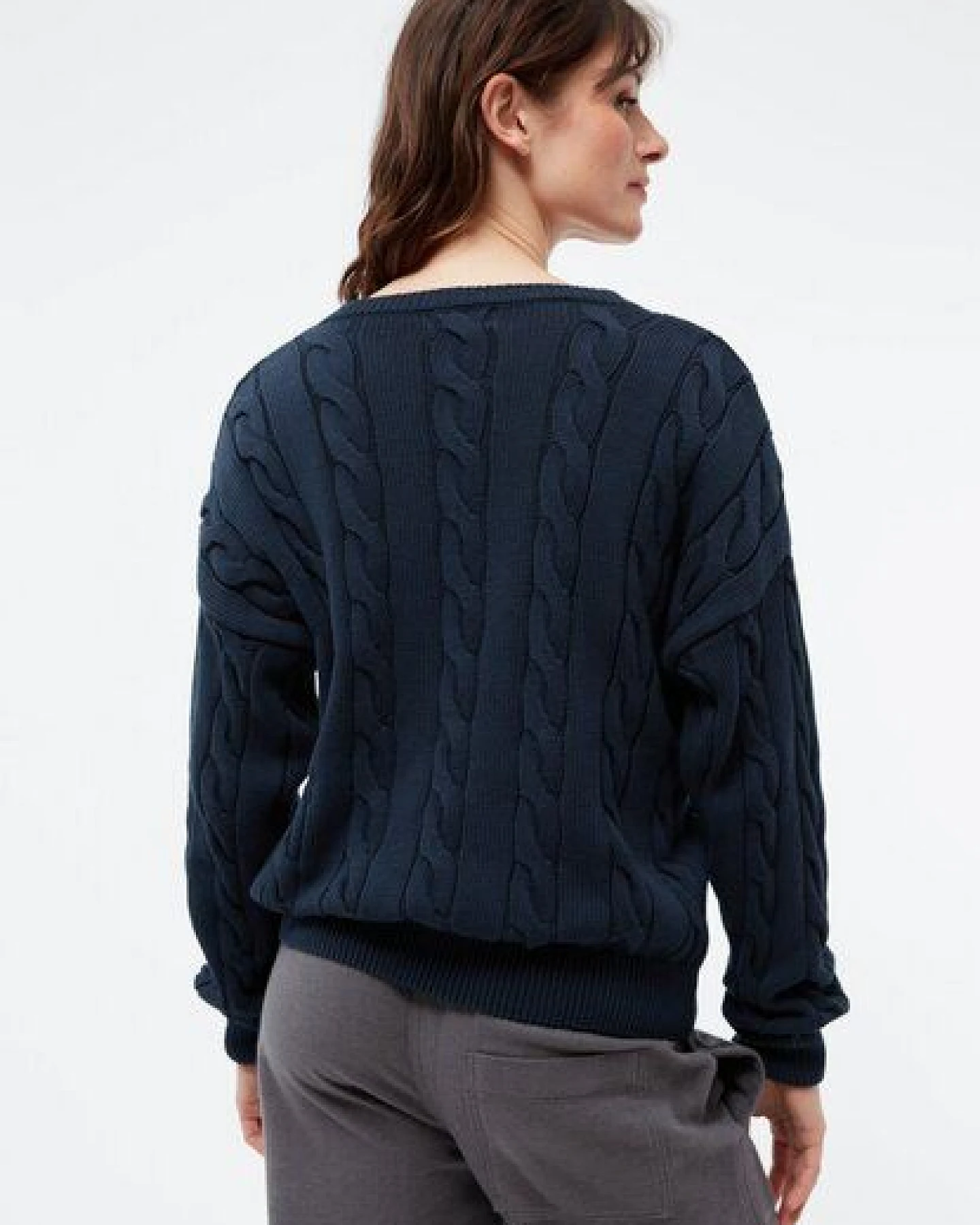 Givn Berlin Strickpullover GBRAMEA mit Zopfmuster aus Bio-Baumwolle – Ansicht 4