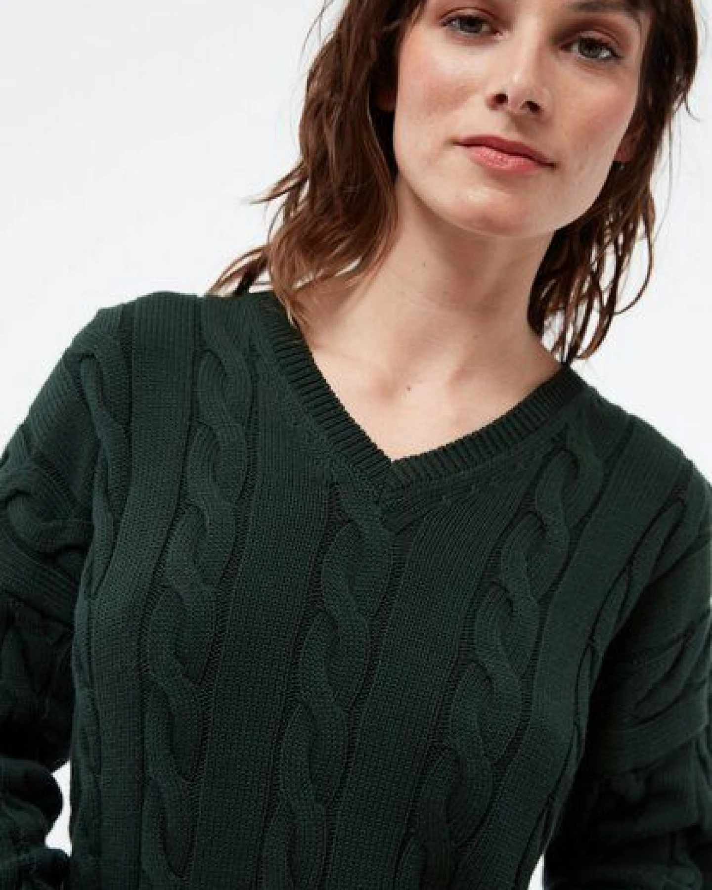 Givn Berlin Strickpullover GBRAMEA mit Zopfmuster aus Bio-Baumwolle – Ansicht 3