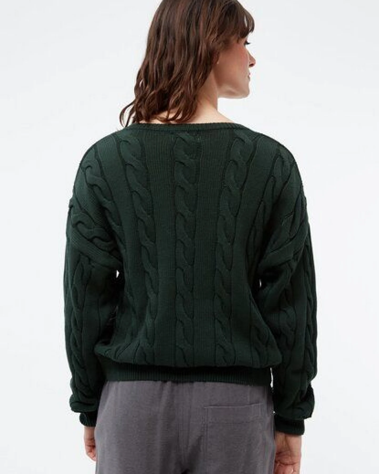 Givn Berlin Strickpullover GBRAMEA mit Zopfmuster aus Bio-Baumwolle – Ansicht 4