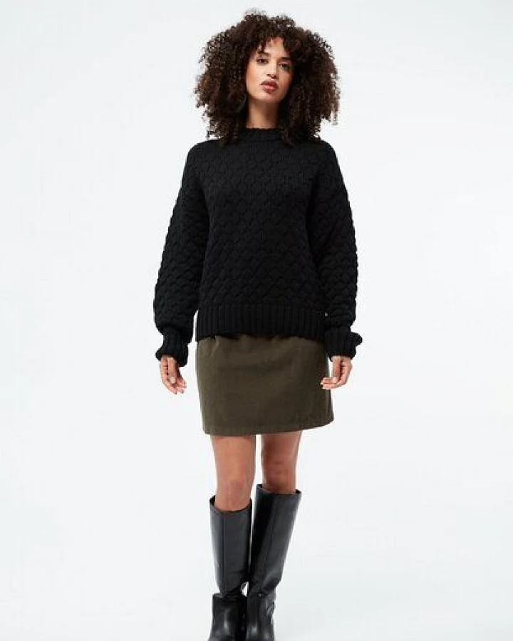 Givn Berlin Stricksweater GBJUSTINE aus Bio-Merinowolle mit Bubbleknit