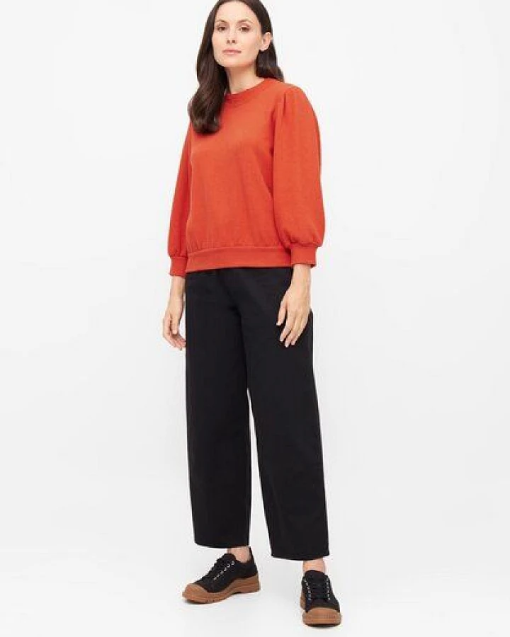 Givn Berlin Sweater GBCLOUDY aus recycelter Baumwolle mit Puffärmeln
