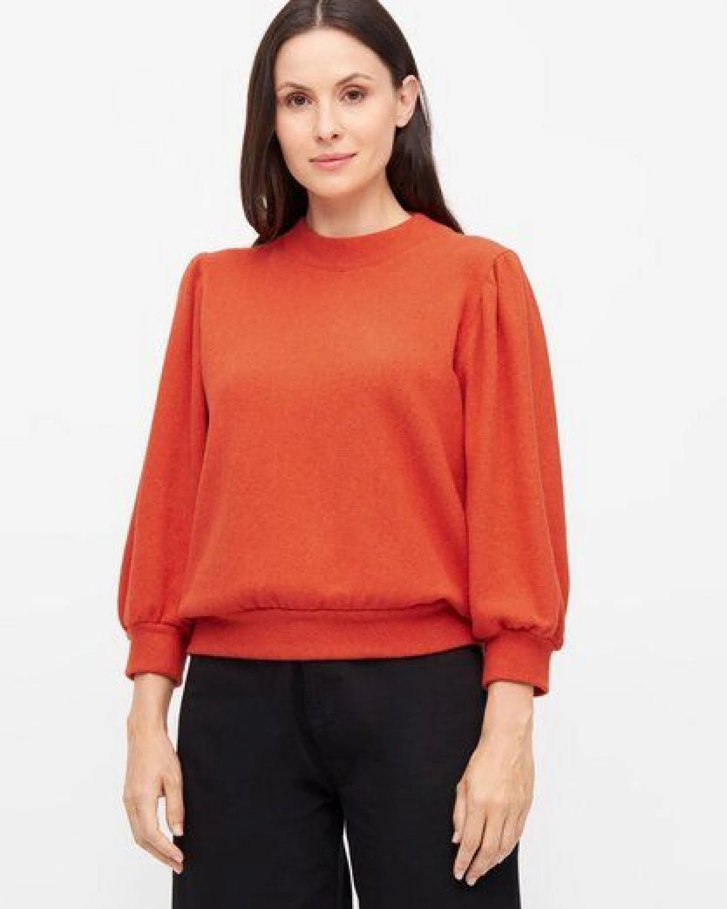 Givn Berlin Sweater GBCLOUDY aus recycelter Baumwolle mit Puffärmeln – Ansicht 2