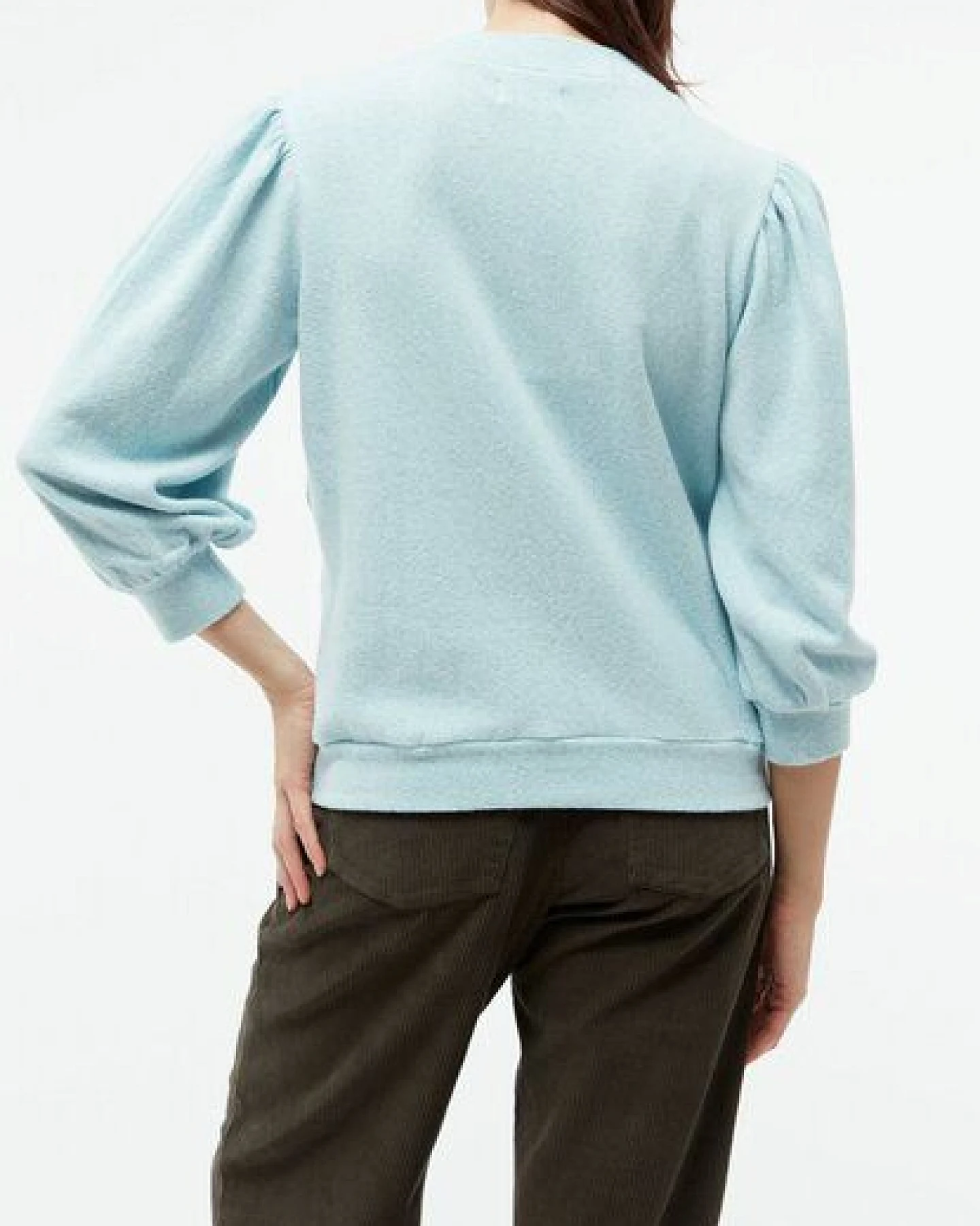 Givn Berlin Sweater GBCLOUDY aus recycelter Baumwolle mit Puffärmeln – Ansicht 3