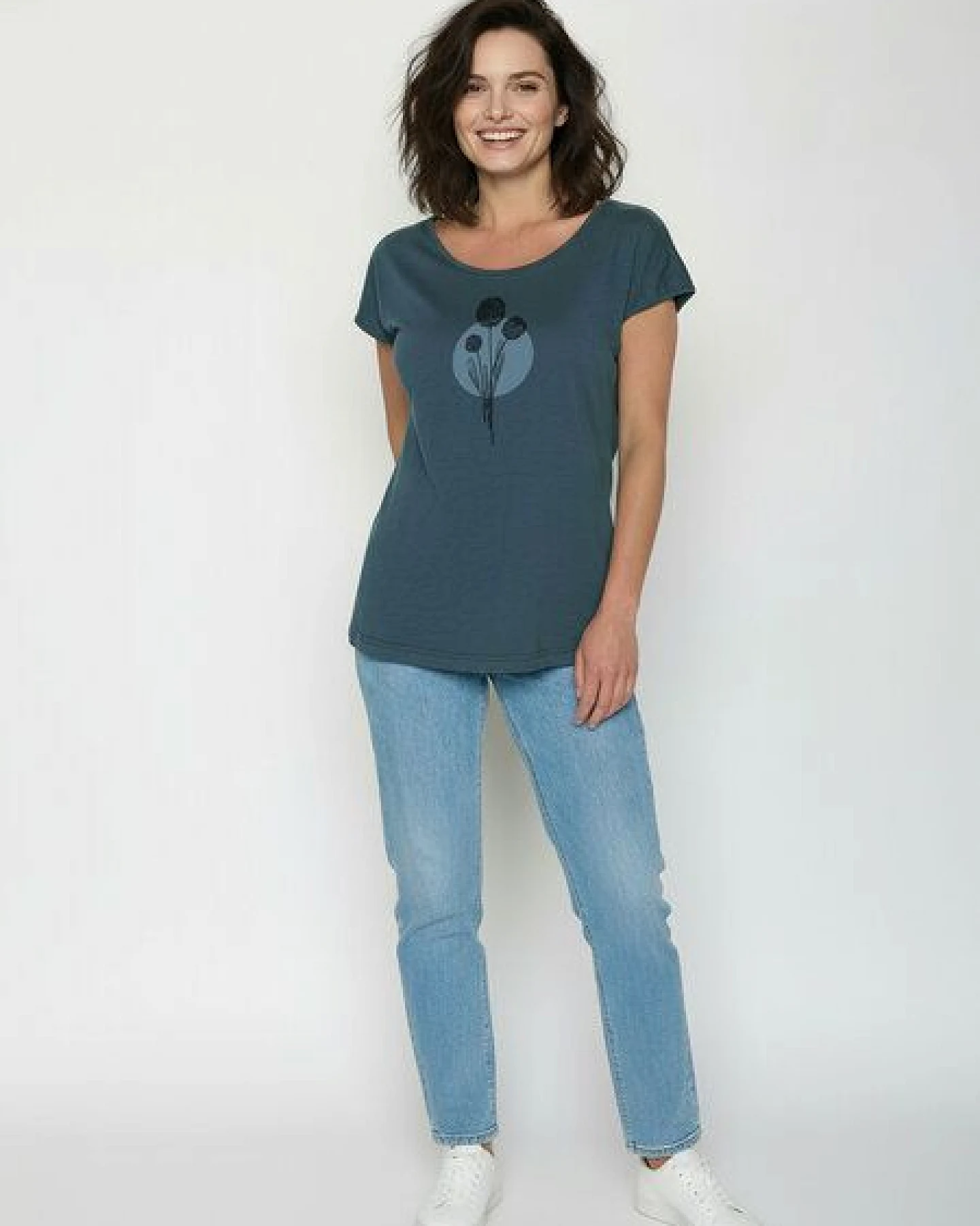GREENBOMB Nature Allium Cool - Lässiges T-Shirt aus Bio-Baumwolle / hochwertiger Print / GOTS / Fair & Vegan – Ansicht 3