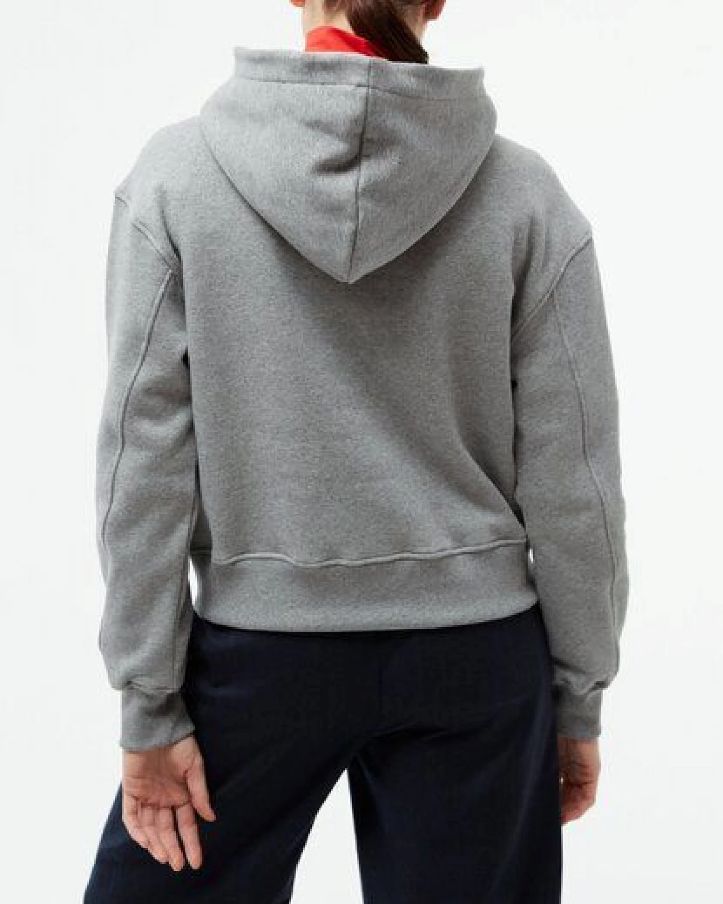 Givn Berlin Cropped Sweater GBJESSA (Logo) aus Bio-Baumwolle - Grey Melange – Ansicht 3