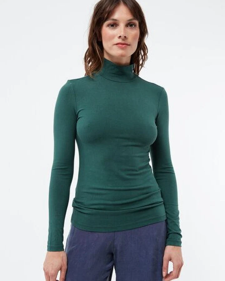 Givn Berlin Damen Longsleeve mit Rollkragen aus Lyocell TENCEL - VIDA