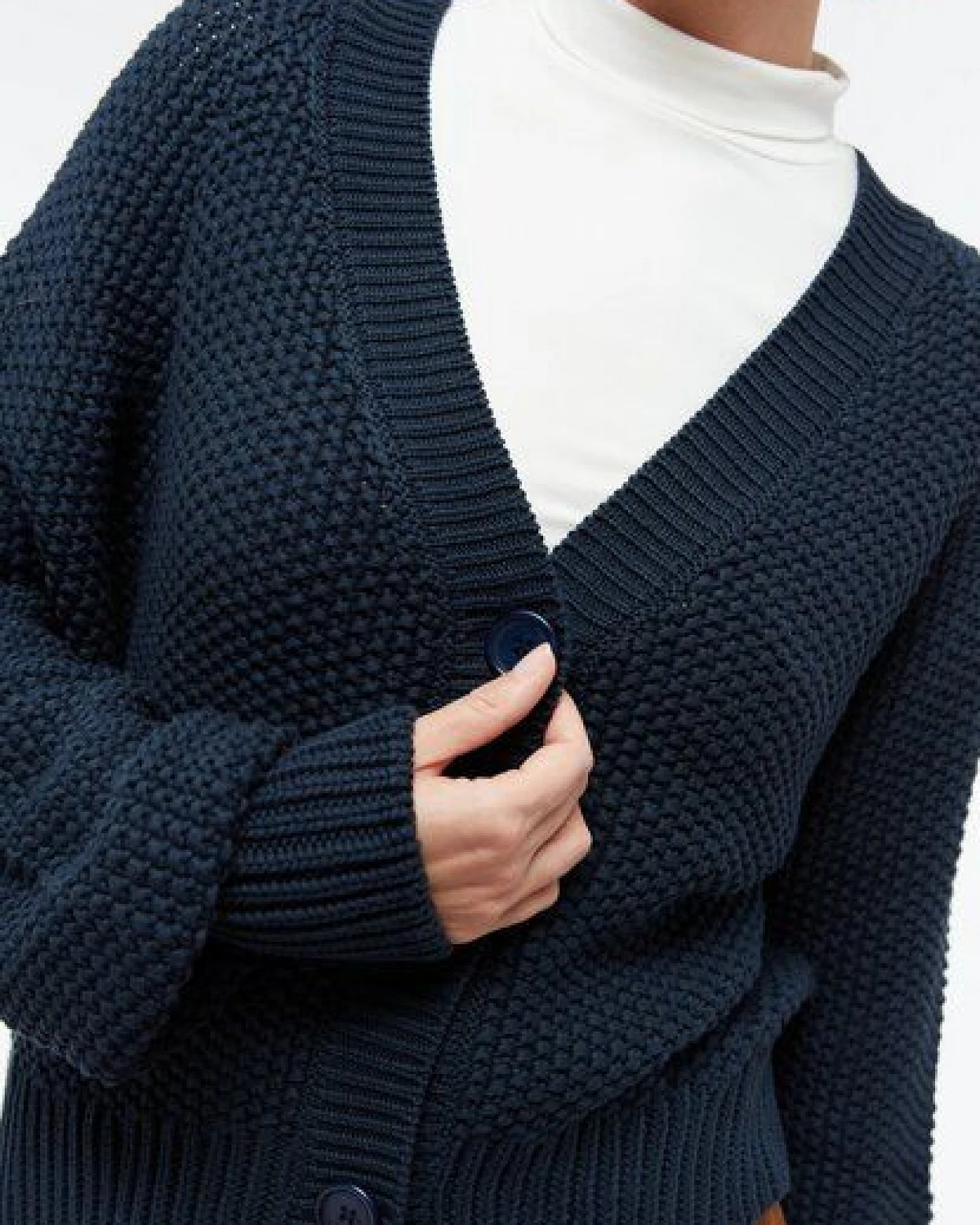 Givn Berlin Strickcardigan GBNELE relaxed Fit aus Bio-Baumwolle mit Struktur – Ansicht 3