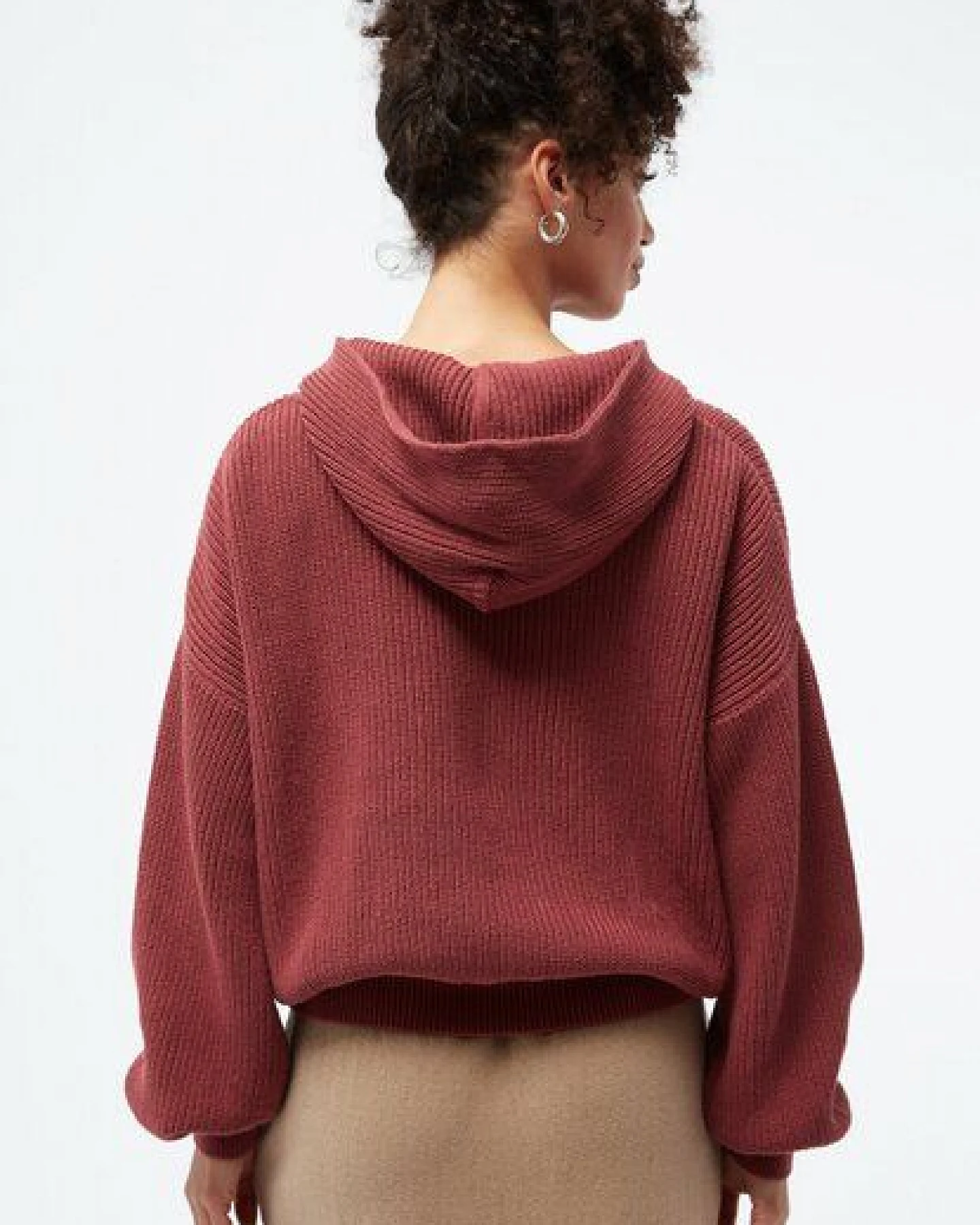 Givn Berlin Strickpullover GBMARIELLA relaxed Fit aus Bio-Baumwolle mit Kaputze – Ansicht 4