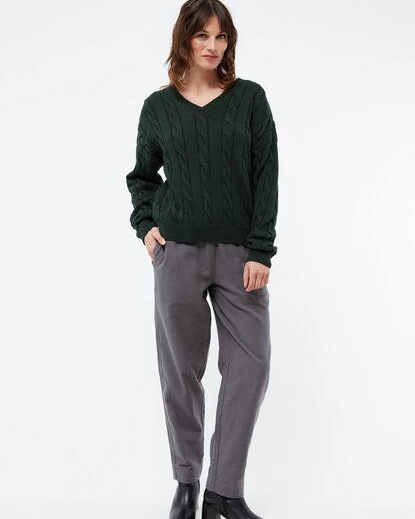 Givn Berlin Strickpullover GBRAMEA mit Zopfmuster aus Bio-Baumwolle – Ansicht 2