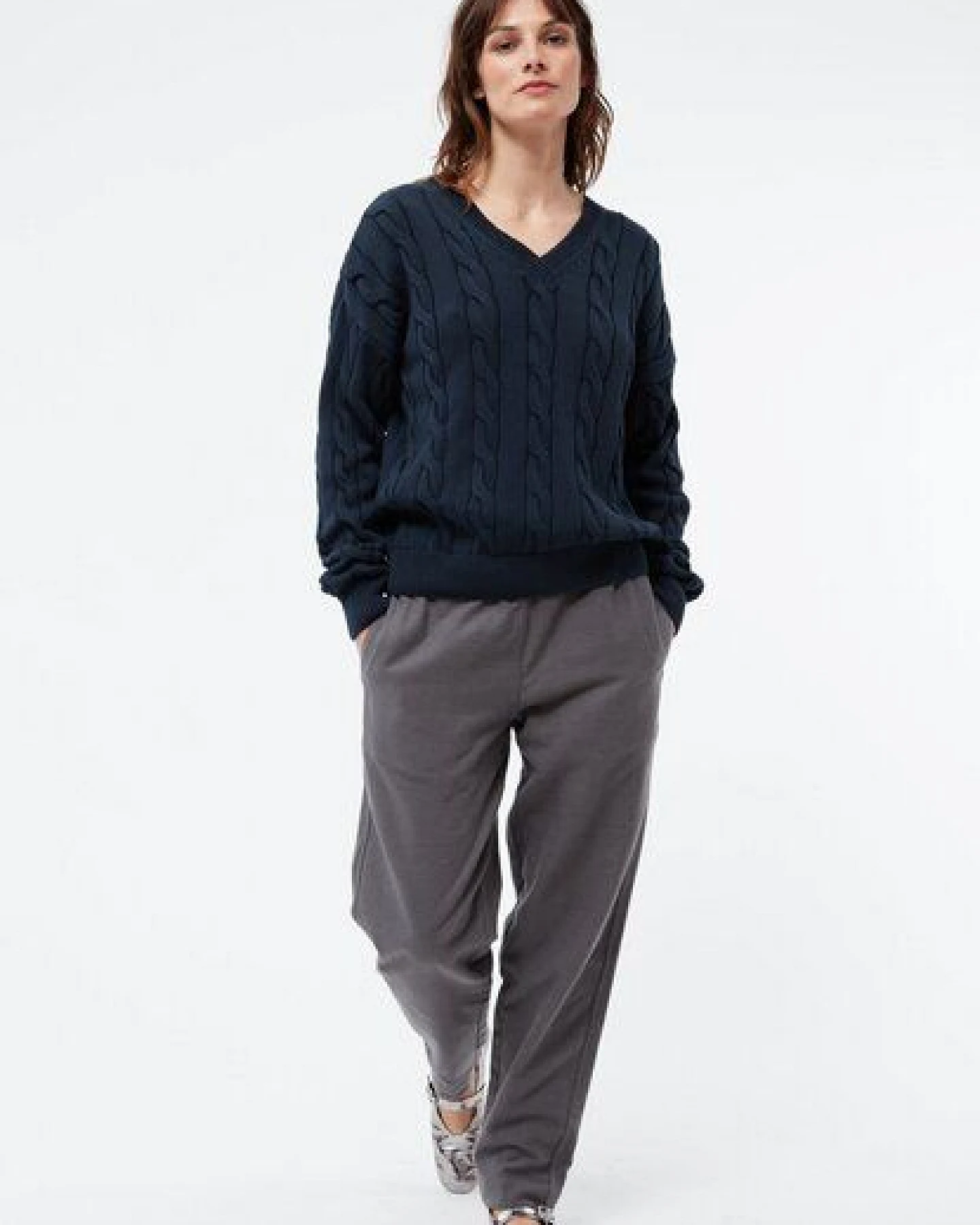 Givn Berlin Strickpullover GBRAMEA mit Zopfmuster aus Bio-Baumwolle – Ansicht 2