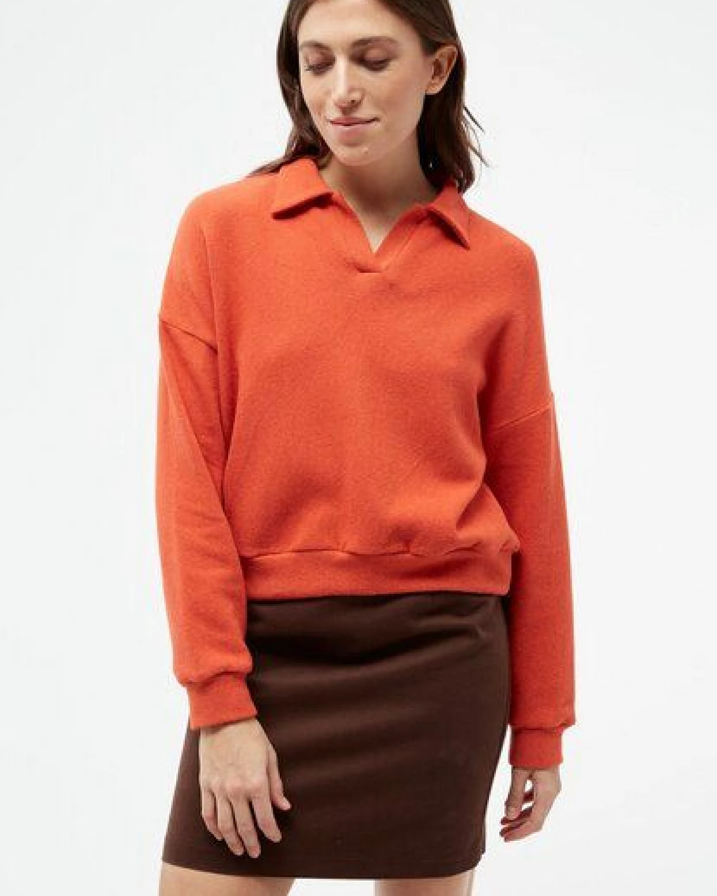 Givn Berlin Sweater GBRESA aus recycelter Baumwolle mit Kragen – Ansicht 2