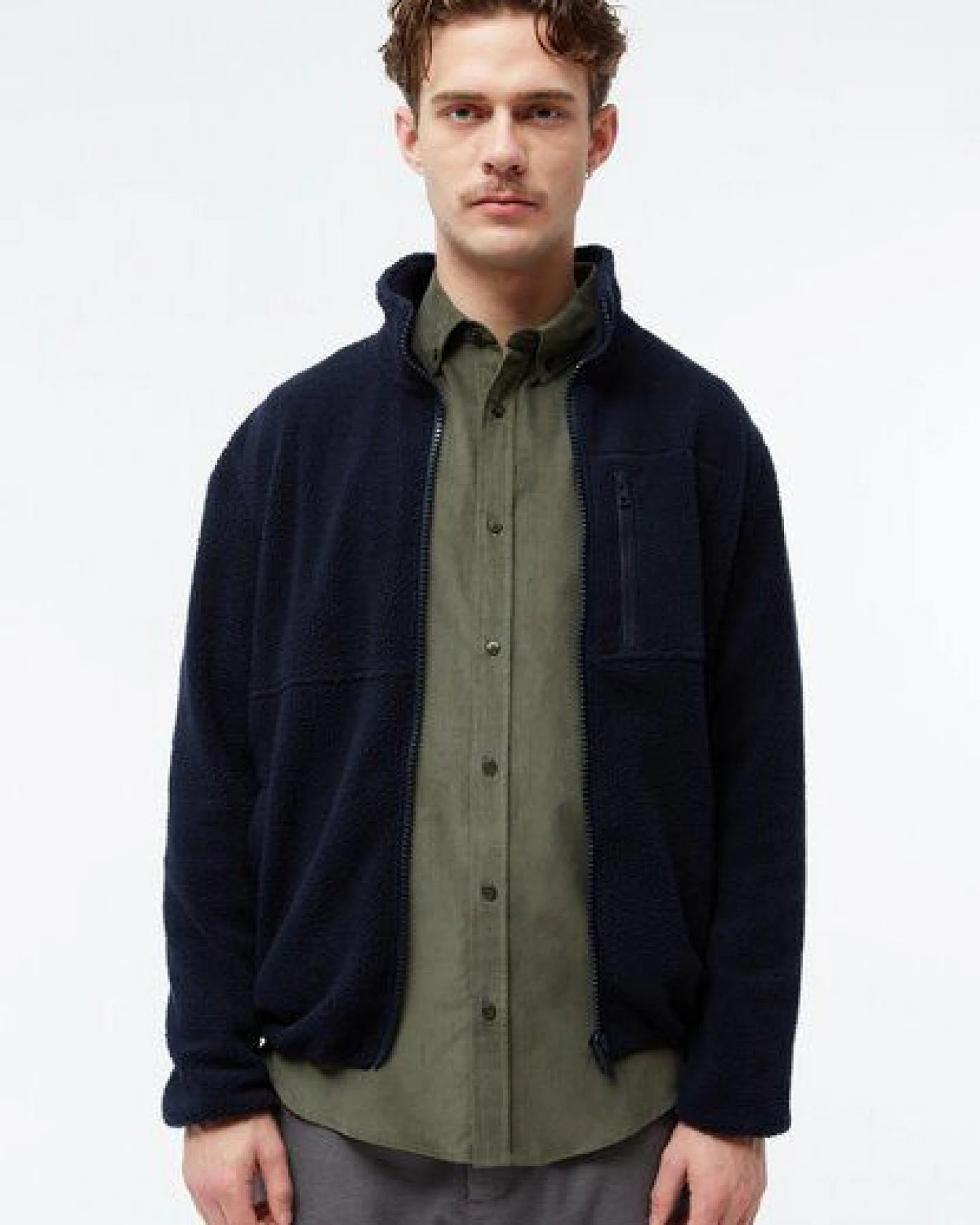 Givn Berlin Fleecejacke GBSPENCER aus recyceltem Polyester – Ansicht 2