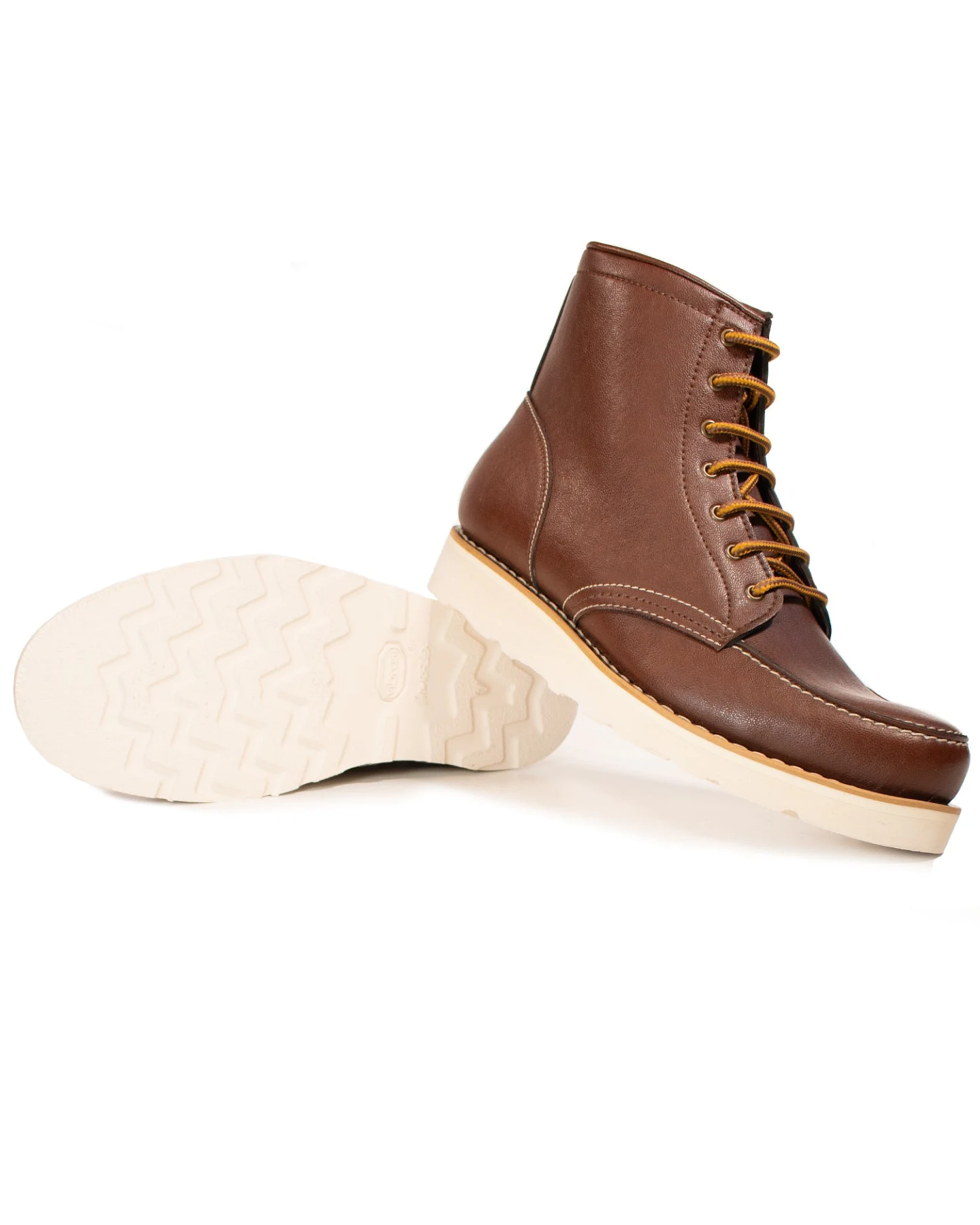 Will's Vegan Store Herren vegan Stiefel Goodyear Welt Rig Chestnut – Ansicht 2