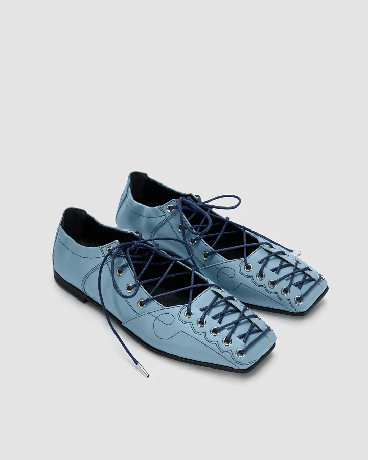 Prev Damen vegan Ballerinas Mae Naia Hellblau