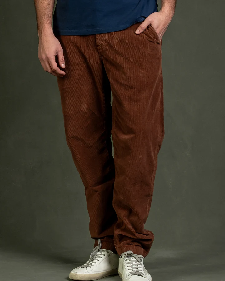 Kuyichi Herren vegan Chino Darren Cord Braun Zum Einpflanzen