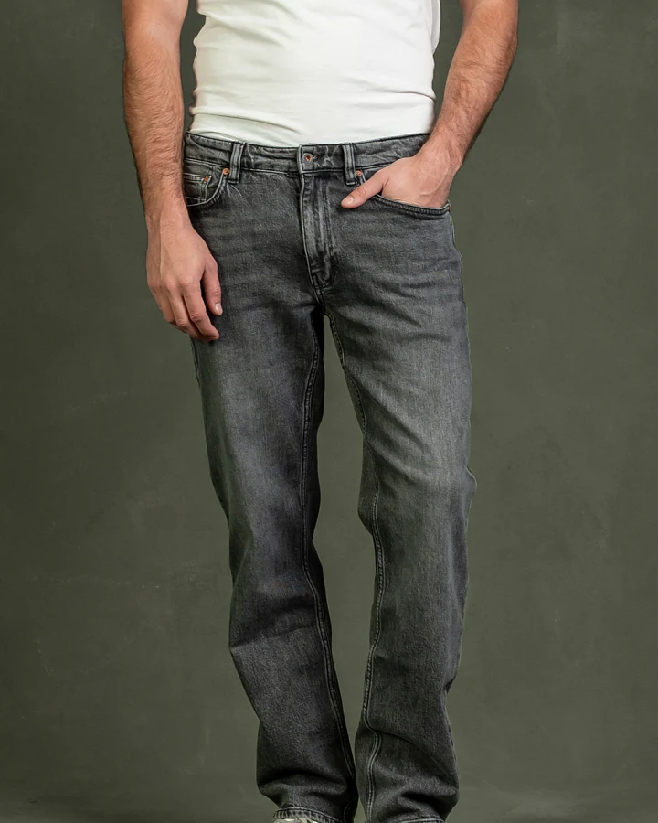 Kuyichi Herren vegan Jeans Scott Regular Charcoal Fade