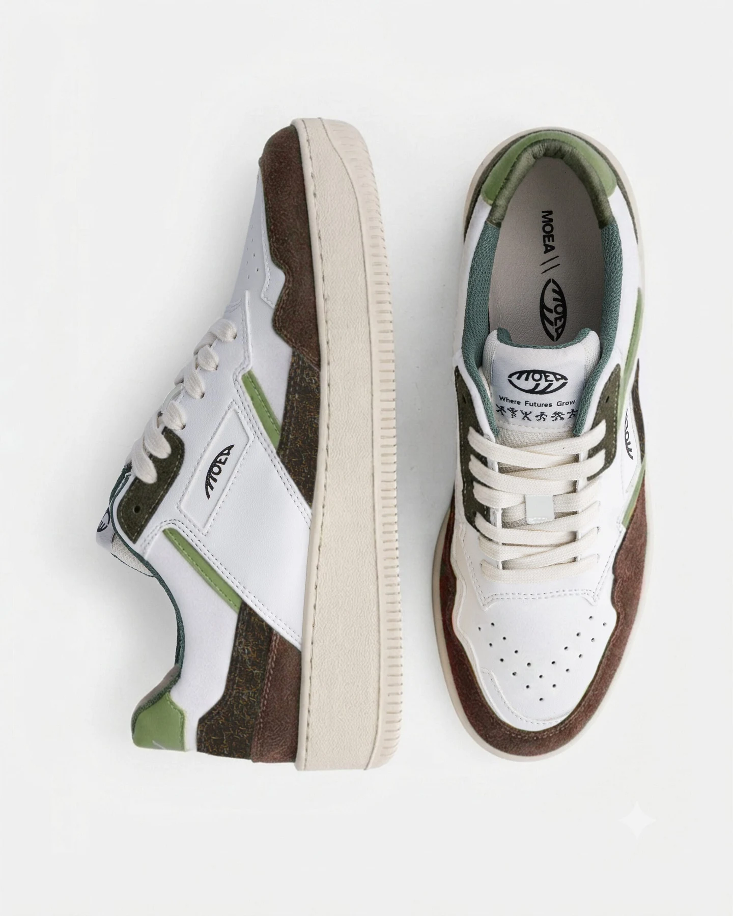 MoEa Herren vegan Sneaker Origin Green Combo Palm – Ansicht 2