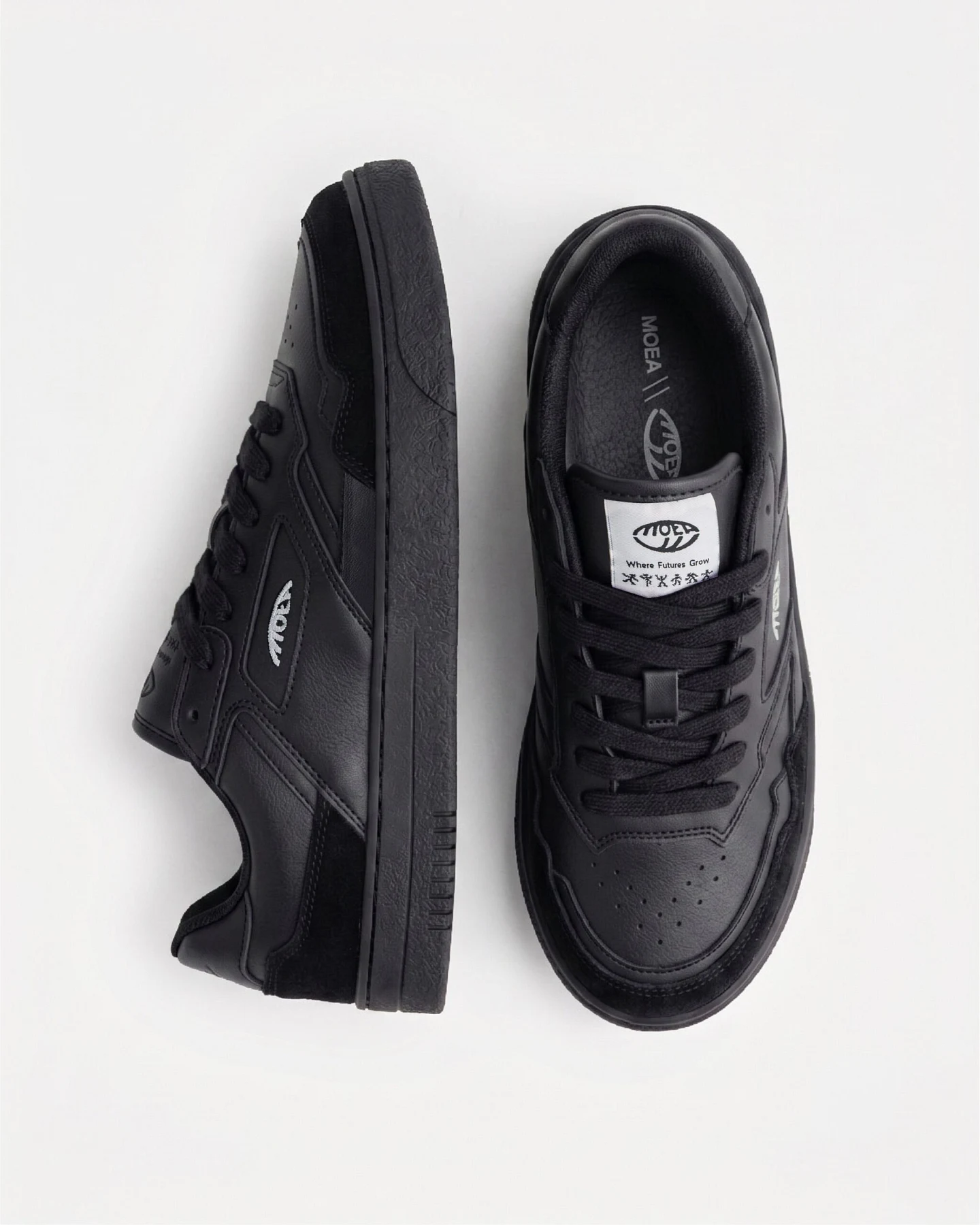 MoEa Herren vegan Sneaker Origin Low Komplett Schwarz Corn – Ansicht 2