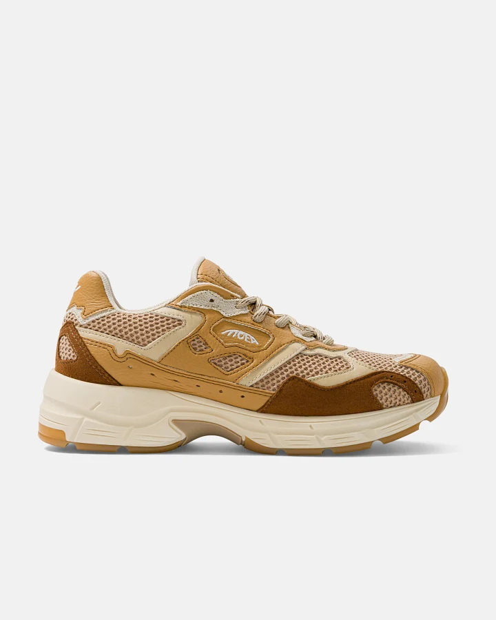 MoEa Herren vegan Sneaker Rush Full Camel In Braun Mit Maismuster