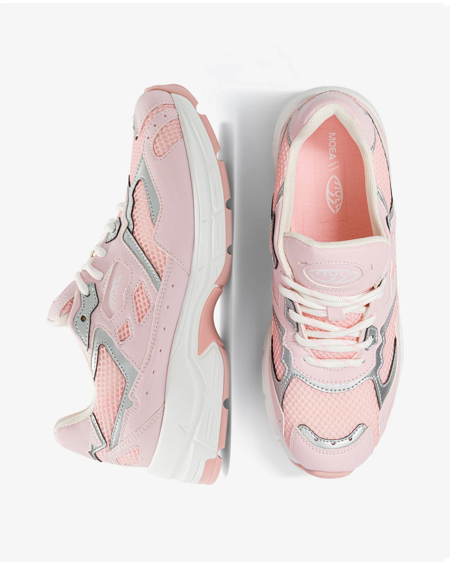 MoEa Herren vegan Sneaker Rush In Pink/Silber Corn – Ansicht 2