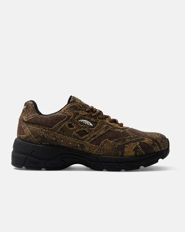 MoEa Herren vegan Sneaker Rush Brown Snake Palm