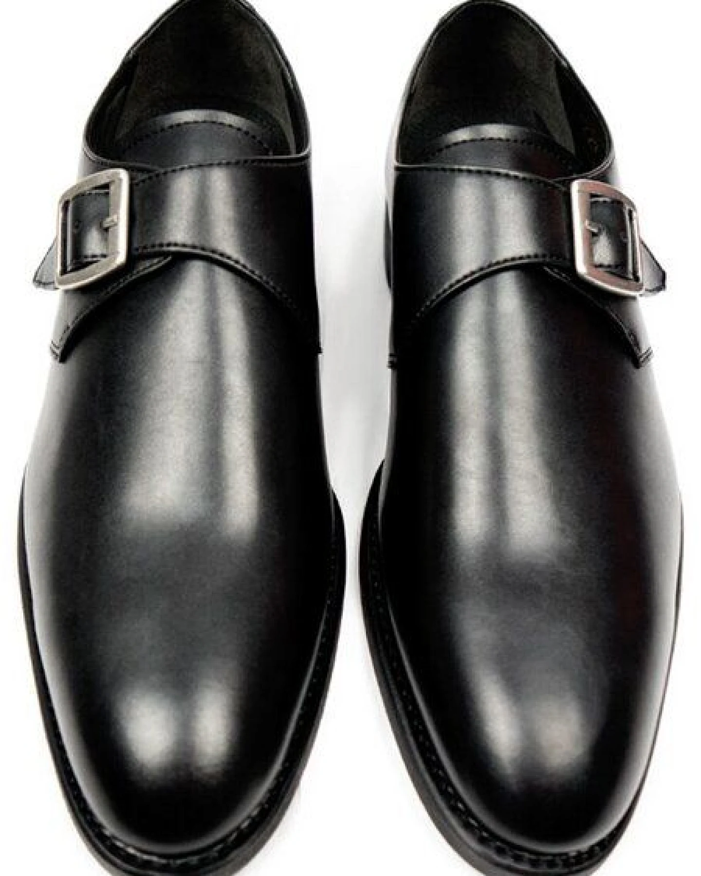Will's Vegan Shop Goodyear Welt Monkstraps Schwarz Herren – Ansicht 2