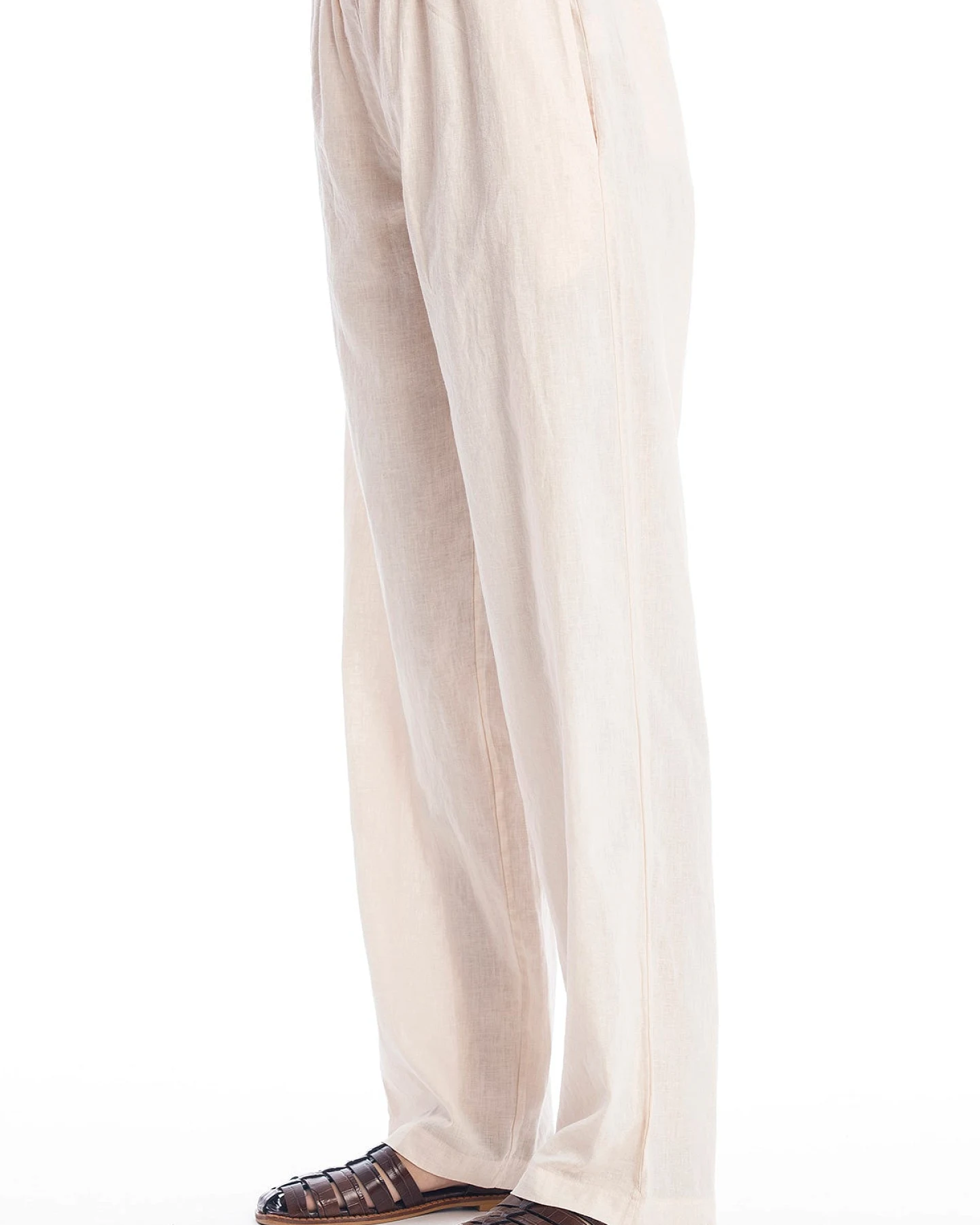RAVENS VIEW IBIZA Damen vegan Hose Oregon Leinen Sand – Ansicht 2