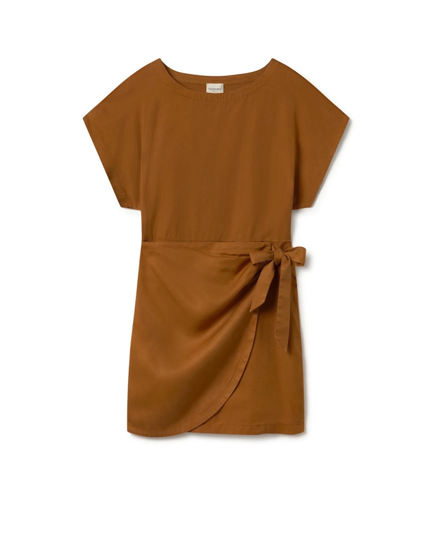 TWOTHIRDS Damen vegan Kleid Salz Umber Braun – Ansicht 2
