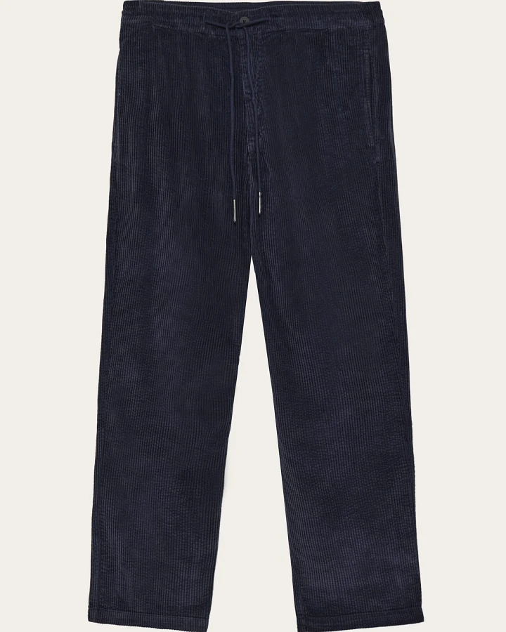 KnowledgeCotton Apparel Herren vegan Hose Corduroy Fig Comfort Night Sky