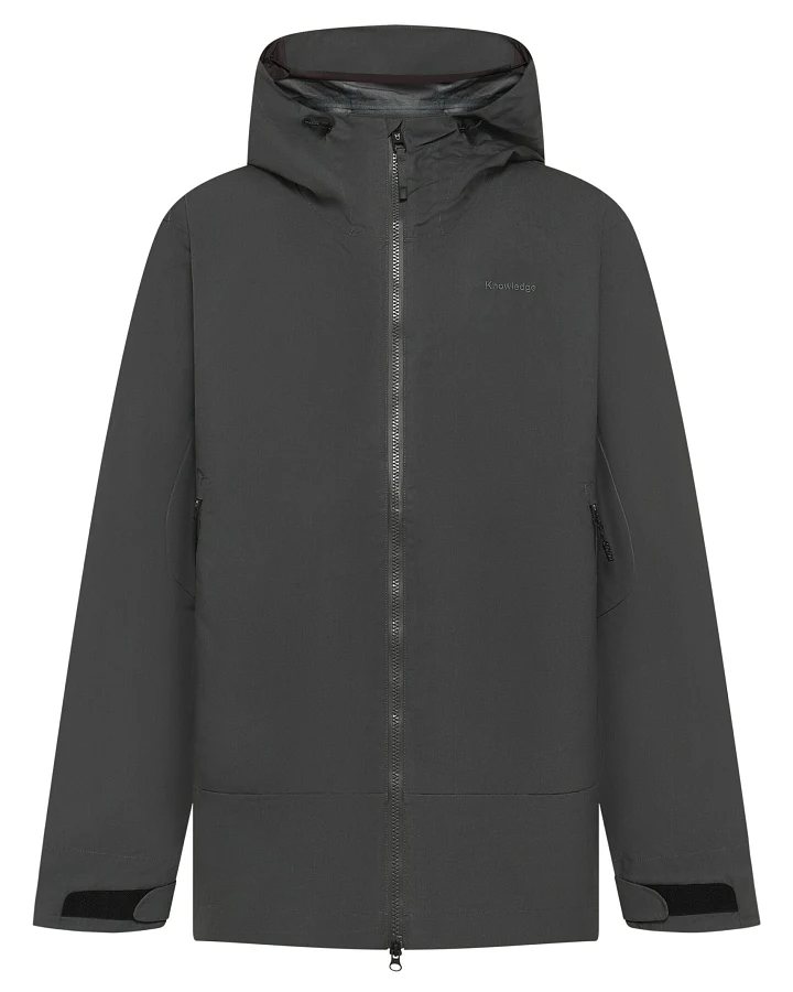 KnowledgeCotton Apparel Herren vegan Jacke Vent Canvas 200 Shell Black Jet