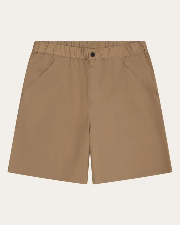 KnowledgeCotton Apparel Herren vegan Shorts Herren Storm Relaxed Vent Ripstop 90 Tuffet Brown