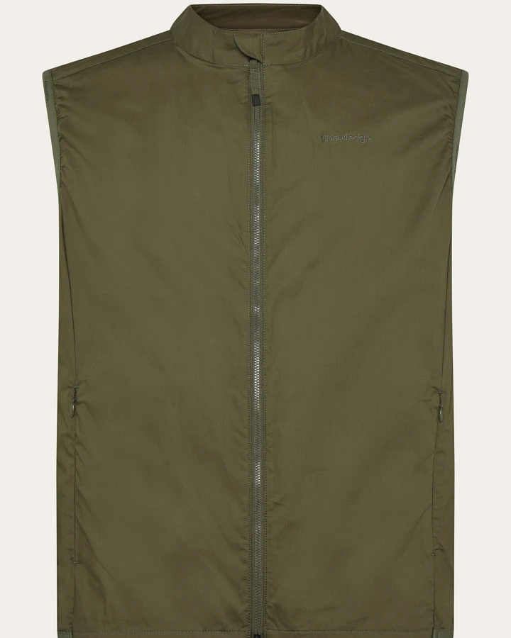 KnowledgeCotton Apparel Herren vegan Weste Herren Vent Ripstop 90 Burned Olive