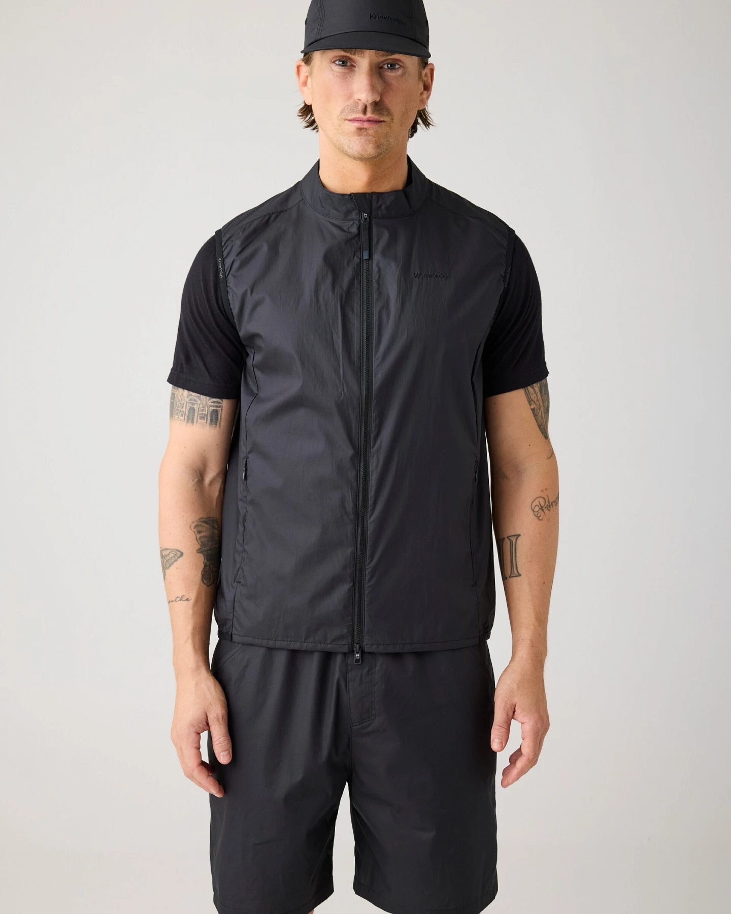 KnowledgeCotton Apparel Herren vegan Weste Herren Vent Ripstop 90 Black Jet – Ansicht 2