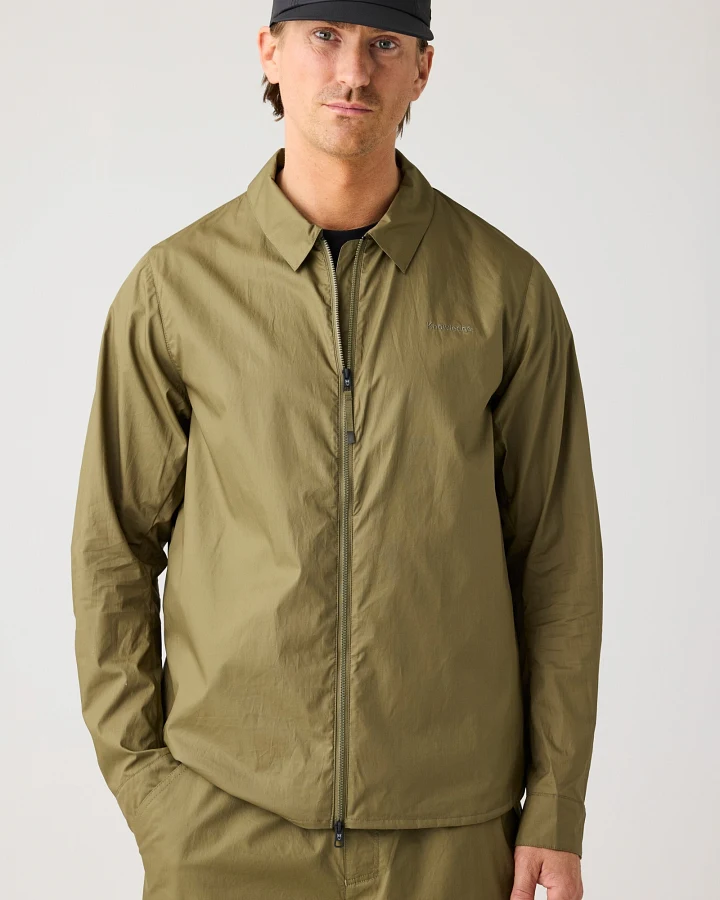 KnowledgeCotton Apparel Herren vegan Überhemd Vent Ripstop 90 Burned Olive