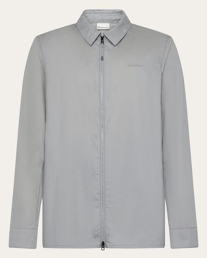 KnowledgeCotton Apparel Herren vegan Überhemd Herren Vent Ripstop 90 Ultimate Grau